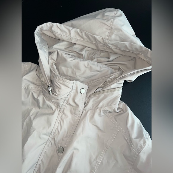 Style & Co. Hooded Anorak Jacket in White Truffle Size Large NWOT - Picture 5 of 7